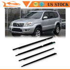 Set of 4 Window Weatherstrip Seals for Toyota Land Cruiser Prado (2003–2009)