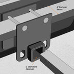 Trailer Hitch Receiver Adapter for RV Bumper (Fits 2" Receiver)