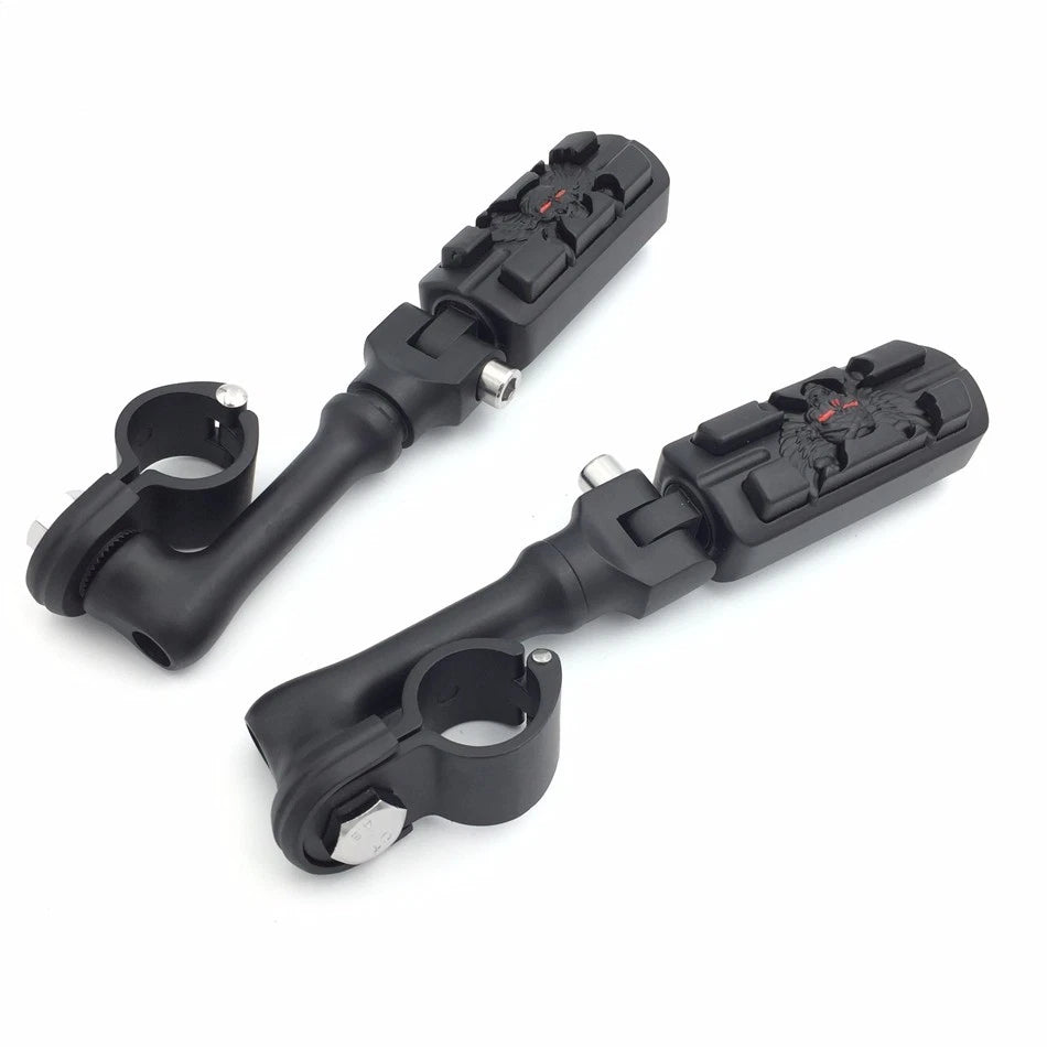 1" Black Foot Pegs for Harley Sportster 883 1200 Street Bob Softail (2004–2023)
