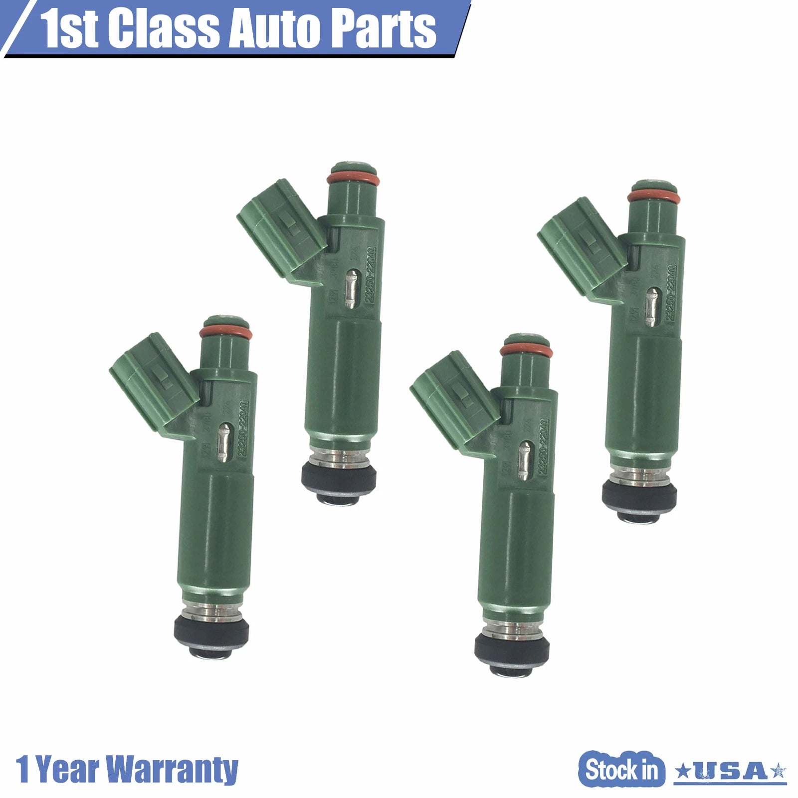 Set of 4 Fuel Injectors for Pontiac Chevrolet Toyota 1.8L (1990–2020) 23250-22040