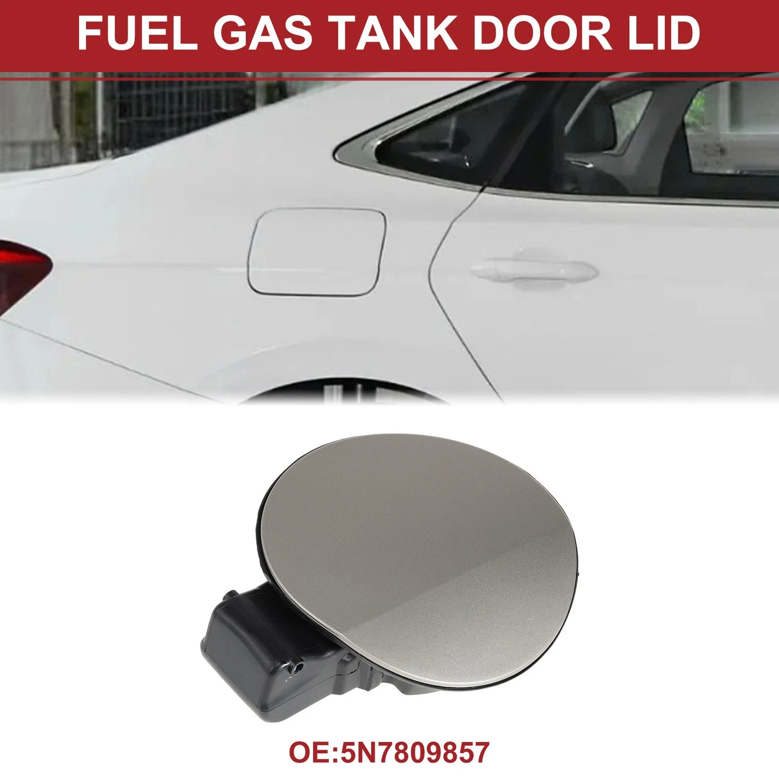 Fuel Tank Door Cap for Volkswagen Tiguan (2010–2019) Gold Tone