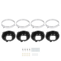 Headlight Ring & Headlamp Bucket Set for Chevy Chevelle/Impala (1964–1972)