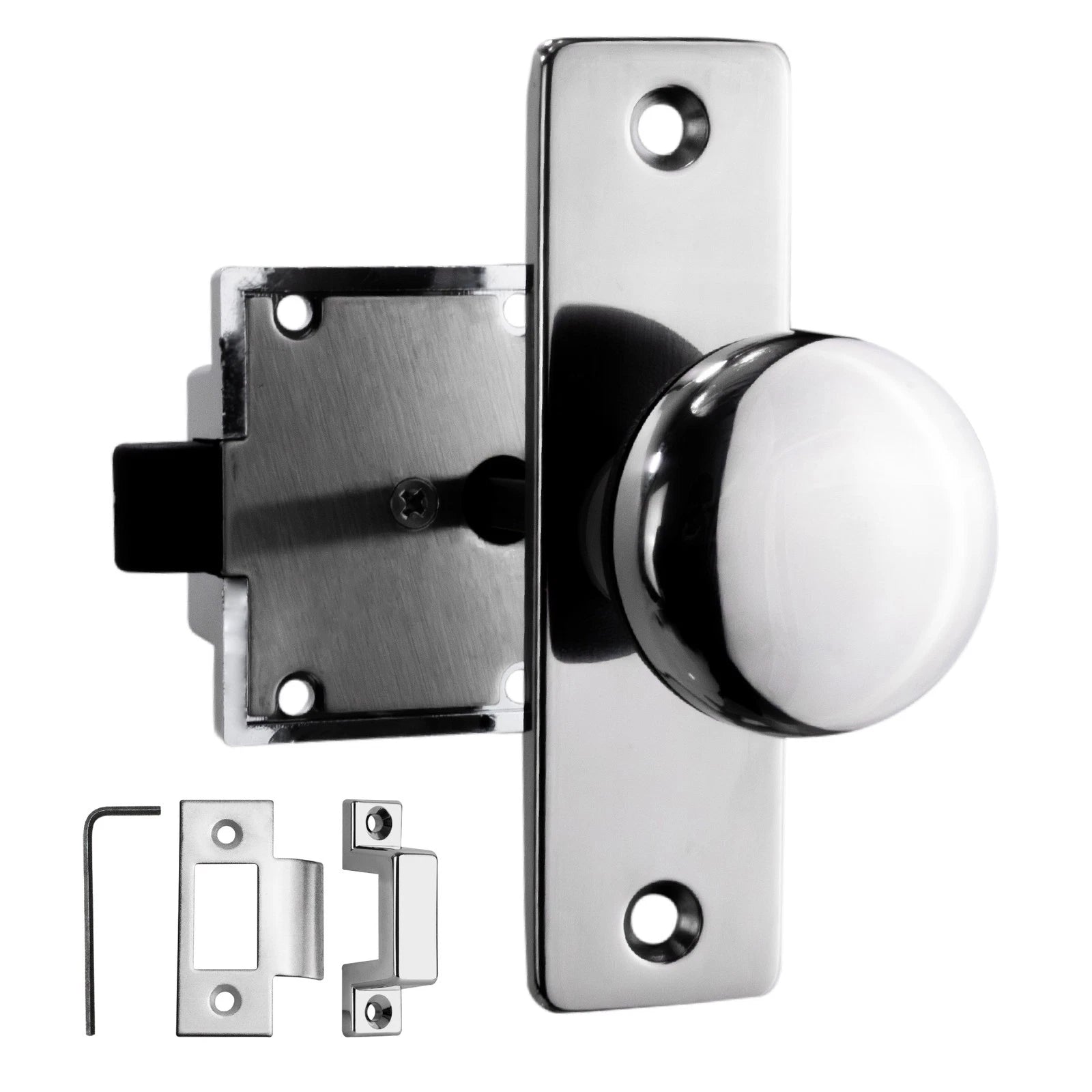 Boat Door Lock for Marine Applications (FO1409) Chrome-Plated Finish