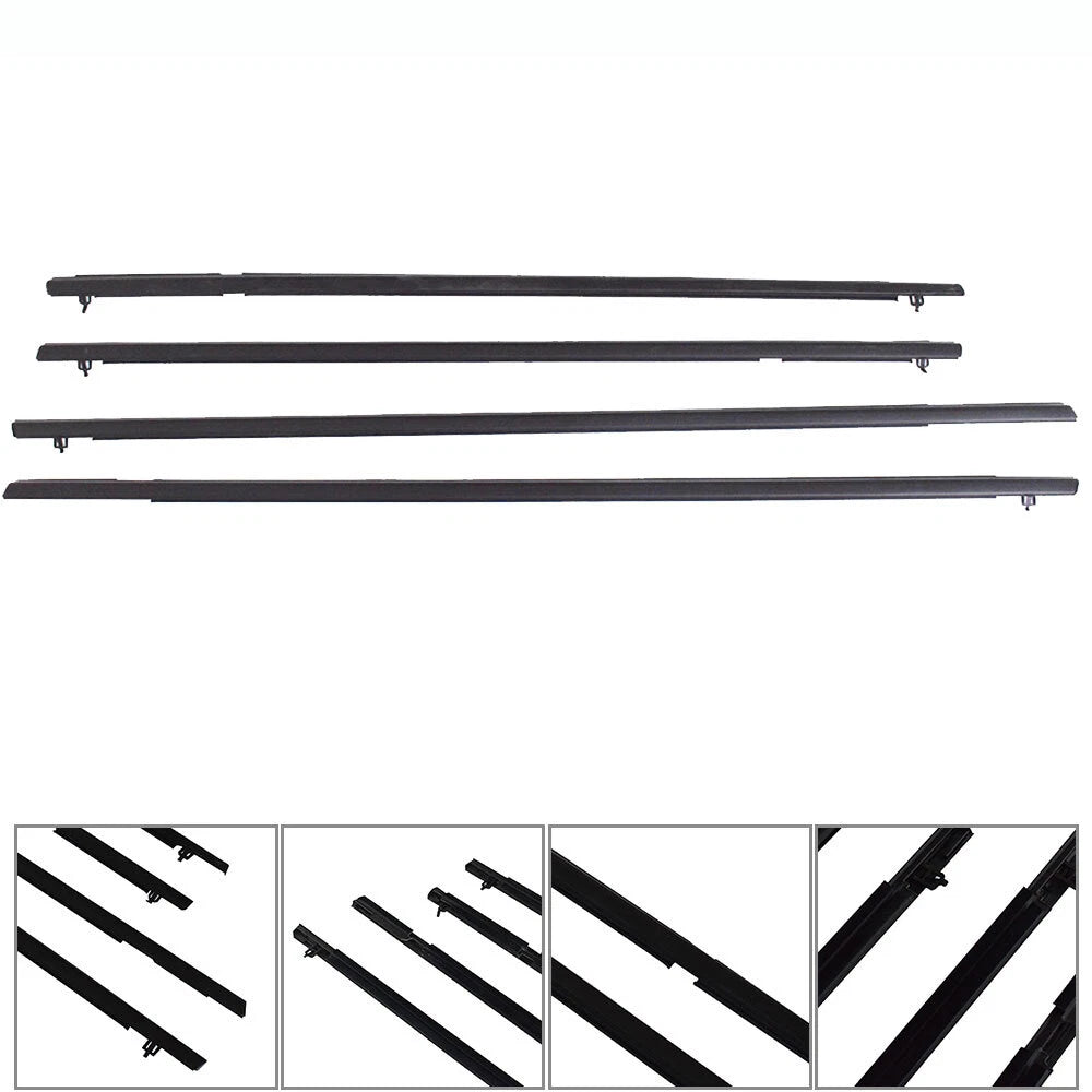 Set of 4 Window Moulding Trim Weather Strips for Honda Civic (2006–2011)