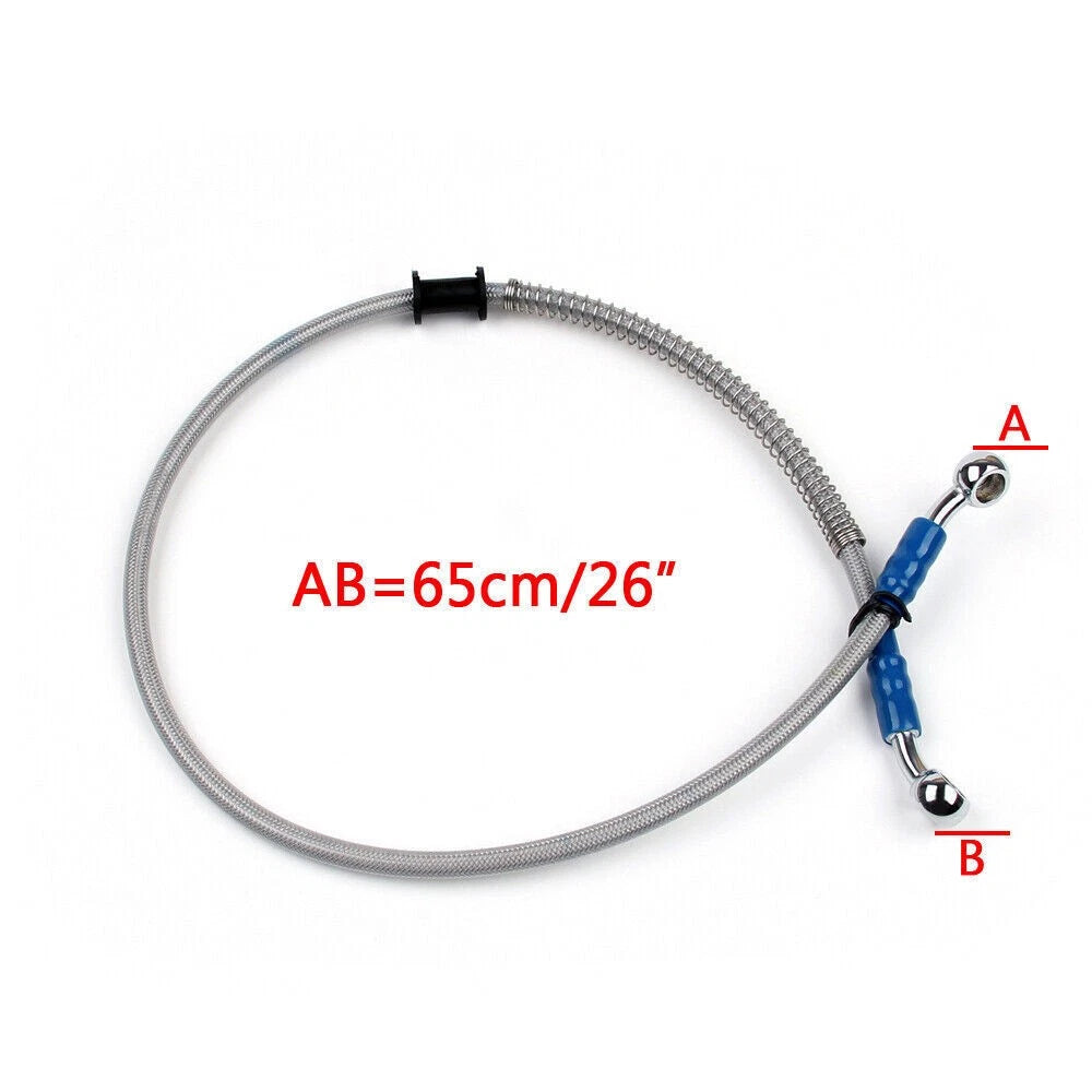 M10 Brake Oil Hose Line with Banjo Fitting for Universal Applications (65cm)