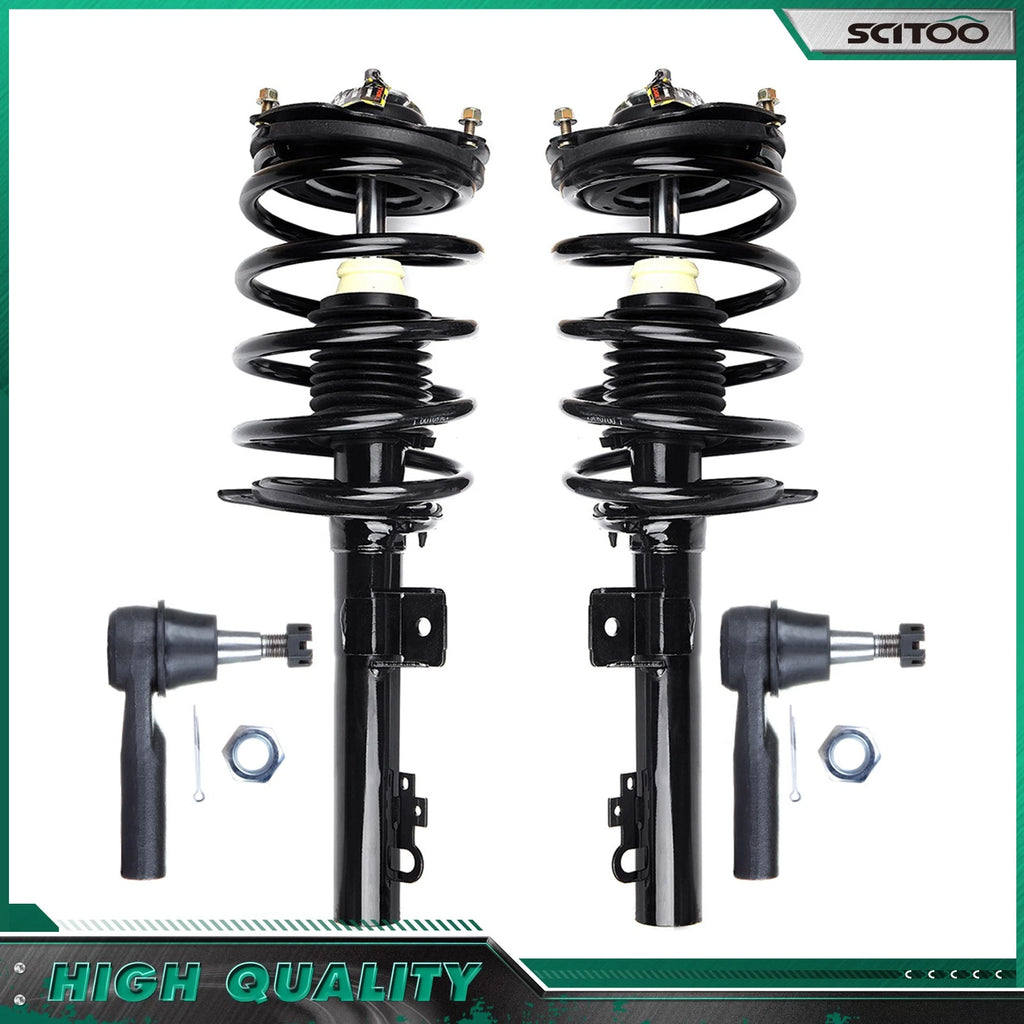 Front Struts w/Coil Spring & Outer Tie Rod for Ford Taurus Mercury Sable (1996–2007)