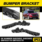 Set of 2 Front Left Right Side Bumper Bracket Retainers for Chevrolet Equinox (2015–2017)
