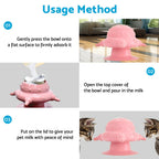 Puppy Feeder Milk Bowl Set of 4 Teats 240ml Dog Bubble Feeder