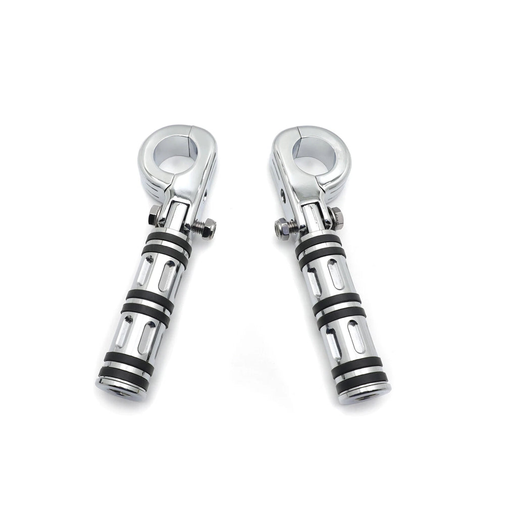 Chrome Edge 1.25" 32MM Foot Pegs for Harley Touring Sportster Dyna