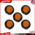 5X 2" Amber LED Round Clearance Side Marker Lights for Truck Trailer (12V)