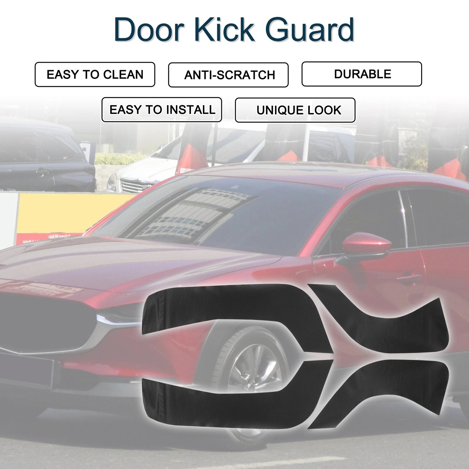 Set of 1 Door Kick Guard for Mazda CX-30 (2020–2023) Black