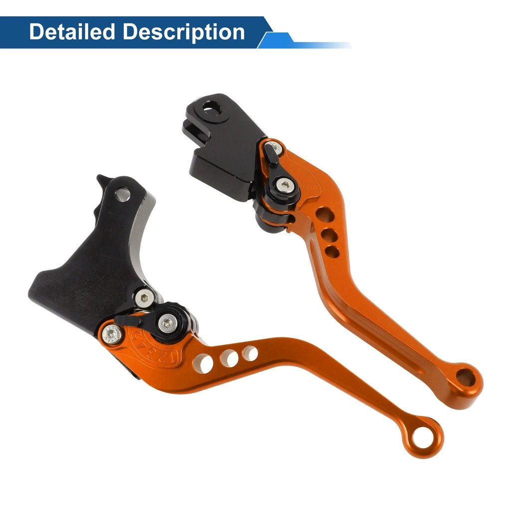 Adjustable Short Brake Clutch Levers for BMW F650GS (2008–2012) - Orange 1 Pair