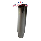 Stainless Steel 2.5" Inlet 3.5" Outlet 18" Angle Cut Exhaust Tip