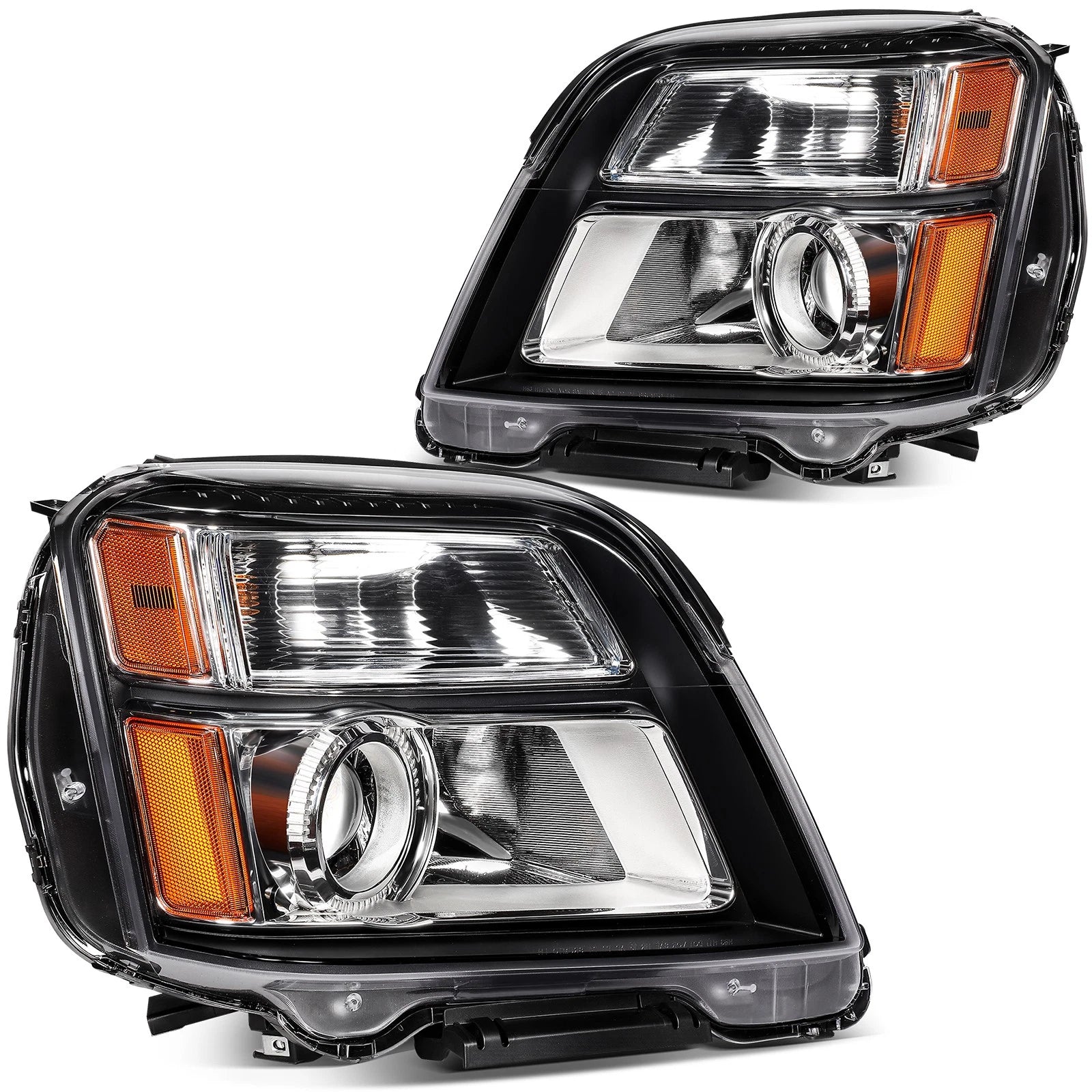 Pair of Black Projector Headlights for GMC Terrain (2016–2017)