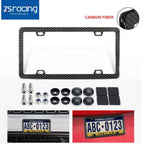 Carbon Fiber License Plate Frame for Cars (4 Holes)