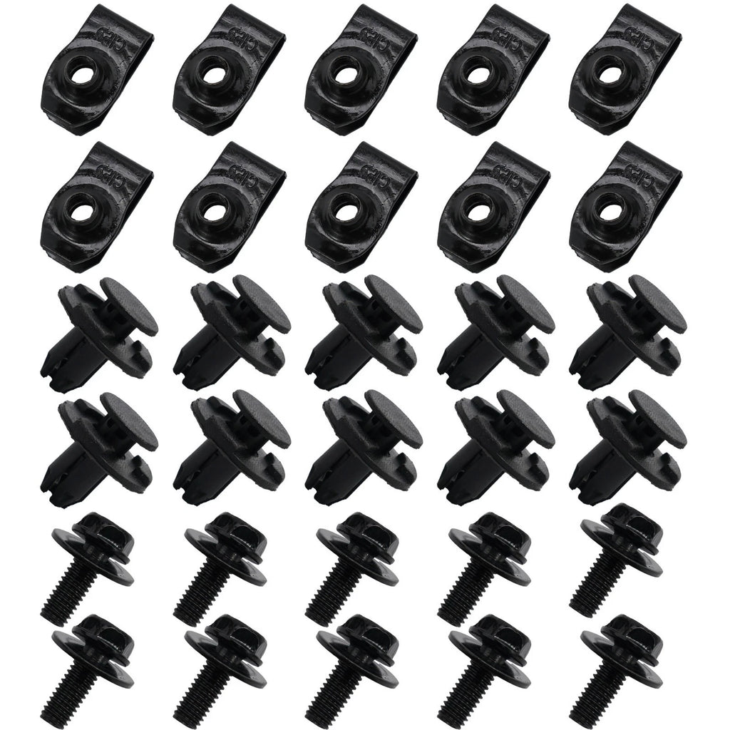 30pcs Clamps Bolts Clips for Engine Nut (Universal)
