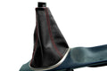 Leather Manual Shift Boot Cover for Acura RSX (2002–2006) Black Red Stitch
