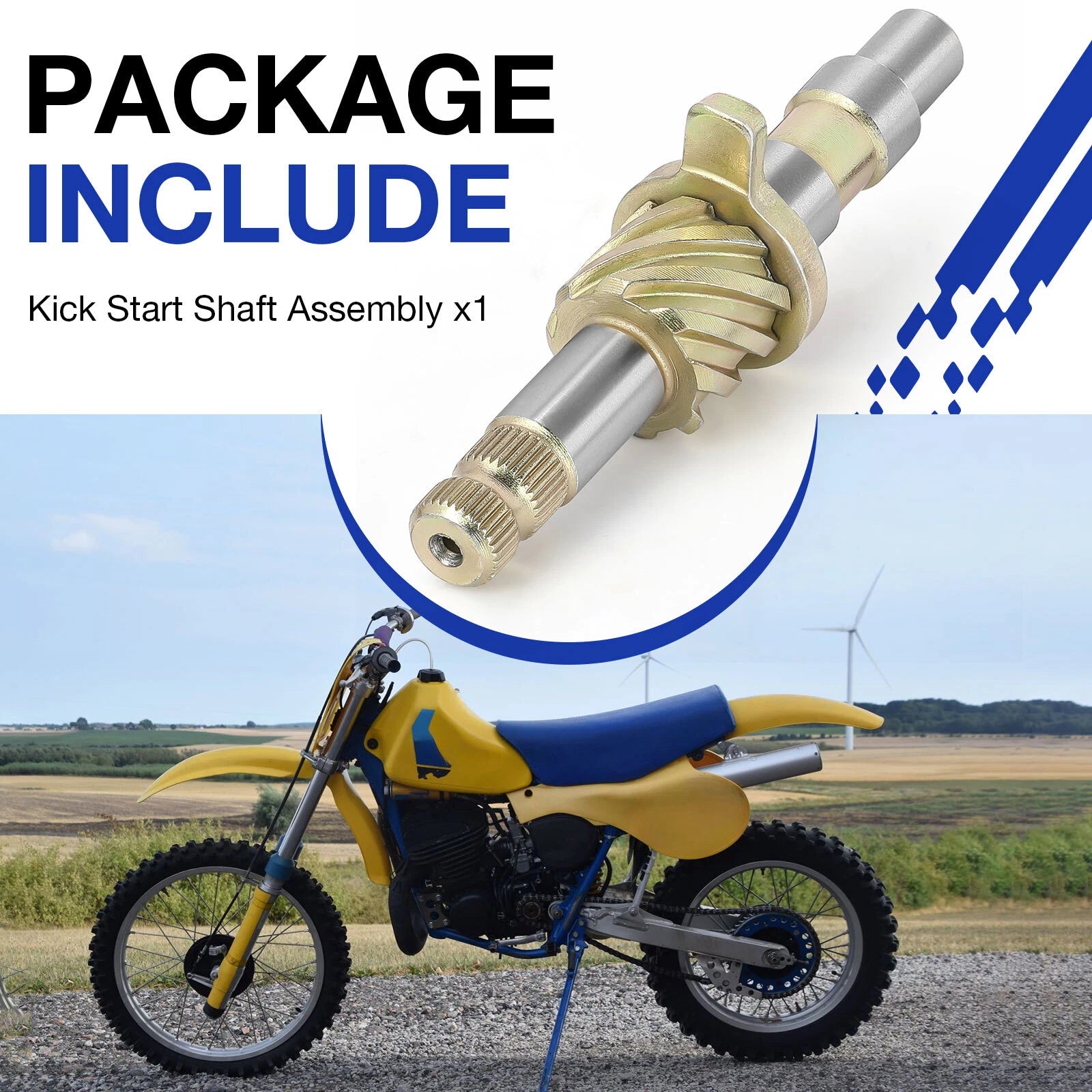 Kick Start Shaft for Suzuki DS80 JR80 (1978-2004)
