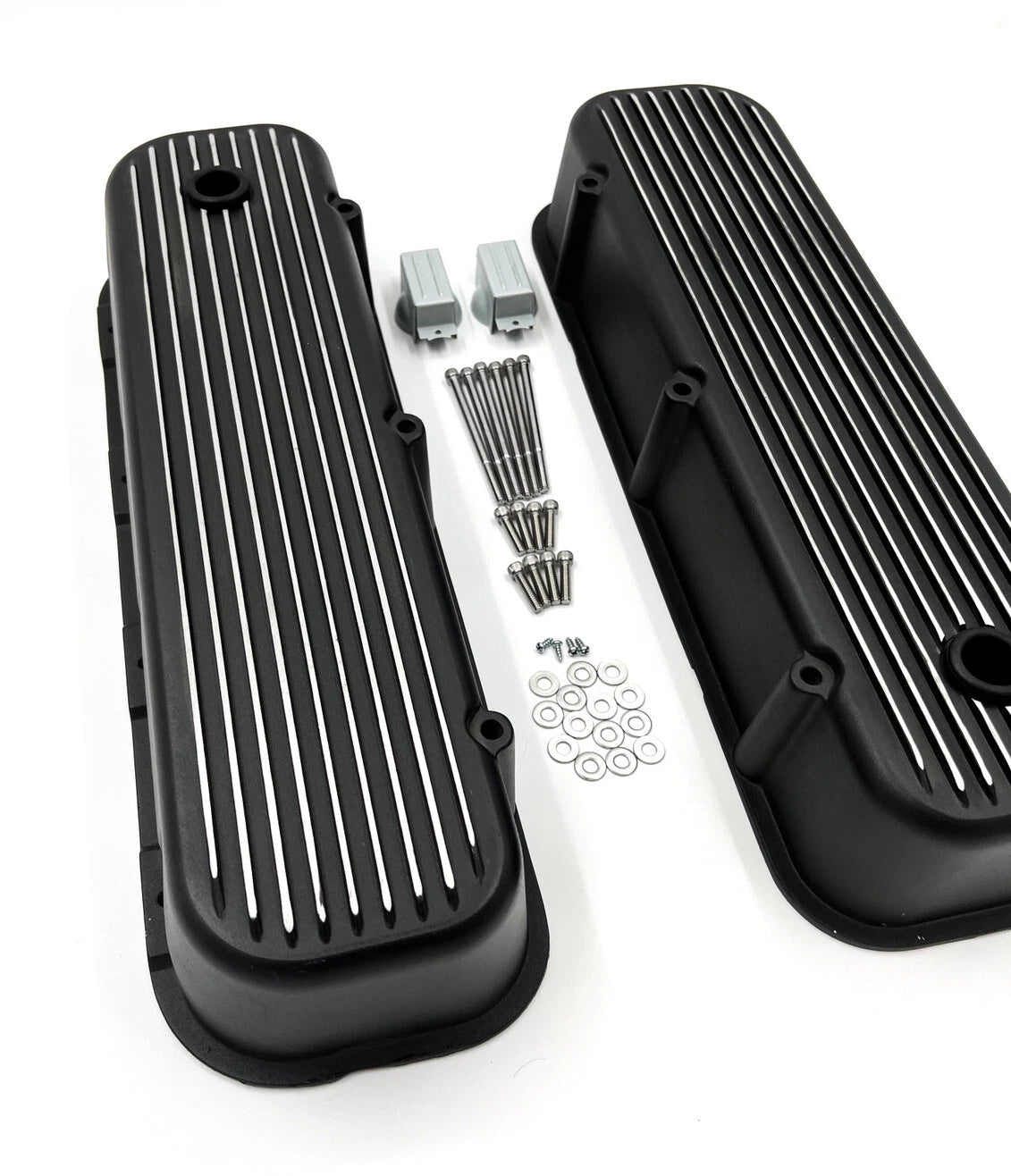 Aluminum Valve Covers Tall Finned Replacement for BBC 396 402 427 454 (–)