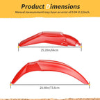 Set of 2 Front + Rear Red Mud Guards for Honda XR250R XR400R (1996–2004)