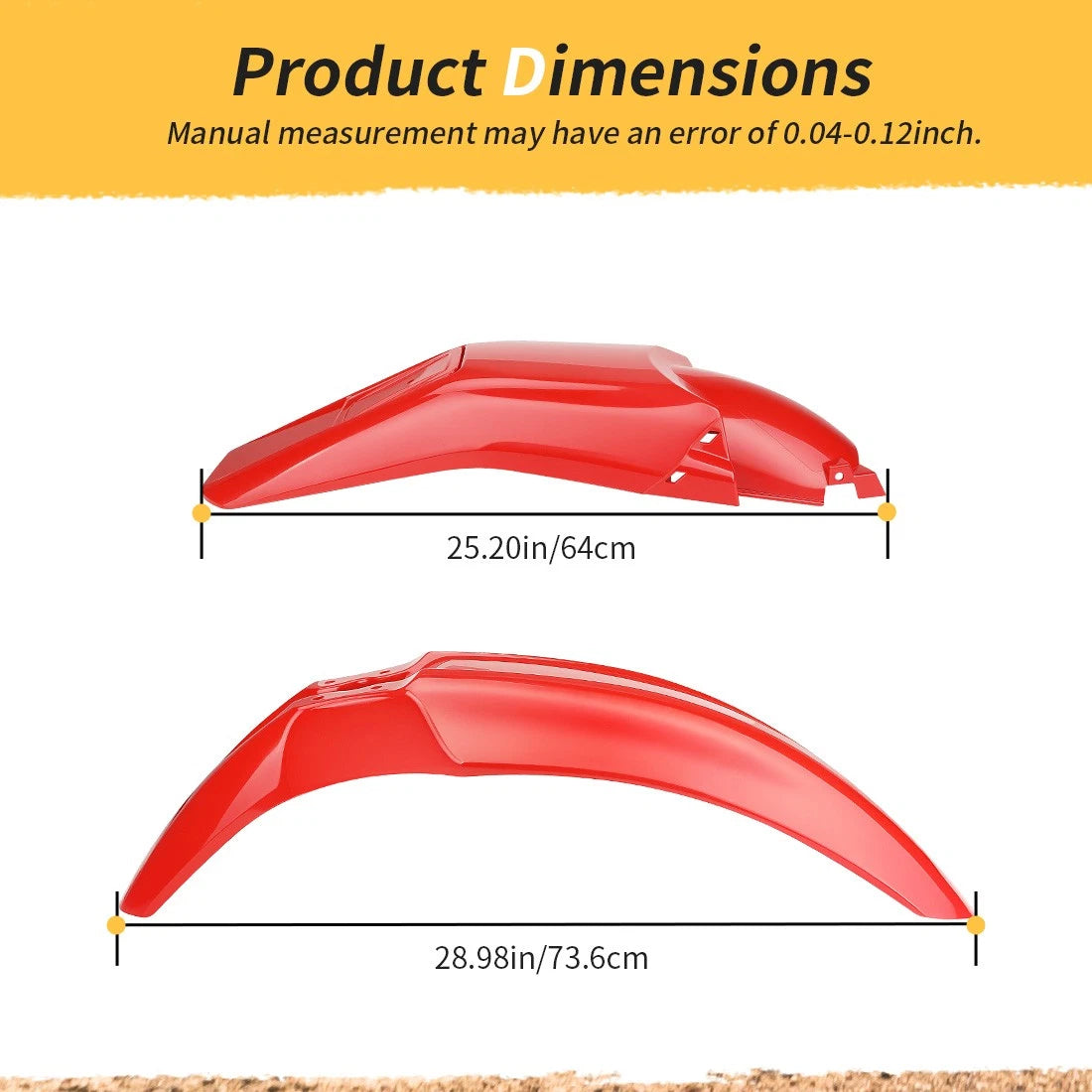 Set of 2 Front + Rear Red Mud Guards for Honda XR250R XR400R (1996–2004)