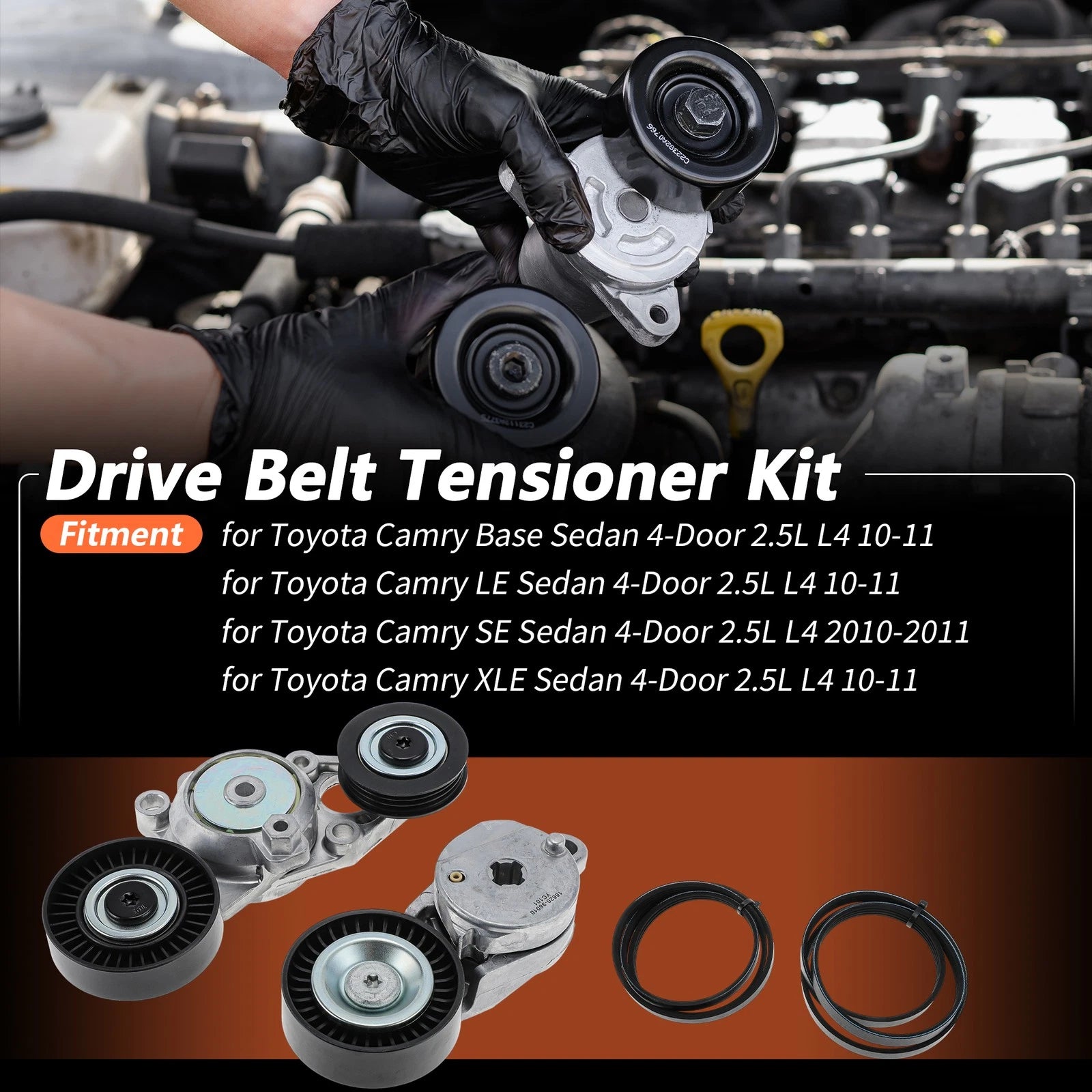 Set of 1 Drive Belt Tensioner Kit for Toyota Camry (No. 1662036030)