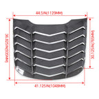 Rear Window Louver Cover Sun Shade for Ford Mustang (2015–2023) Carbon Fiber