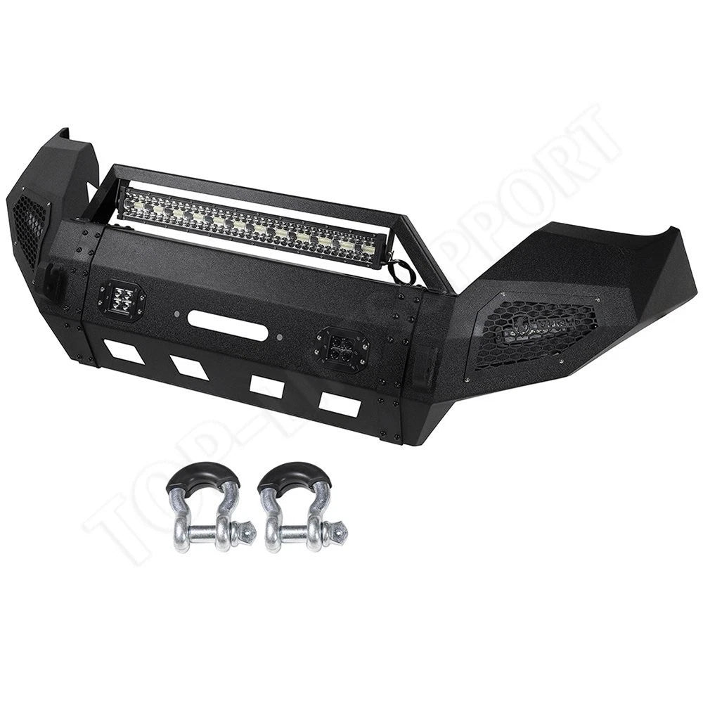 Textured Full Width Front Bumper with Winch Plate & LED for Toyota Tacoma (2016–2023)