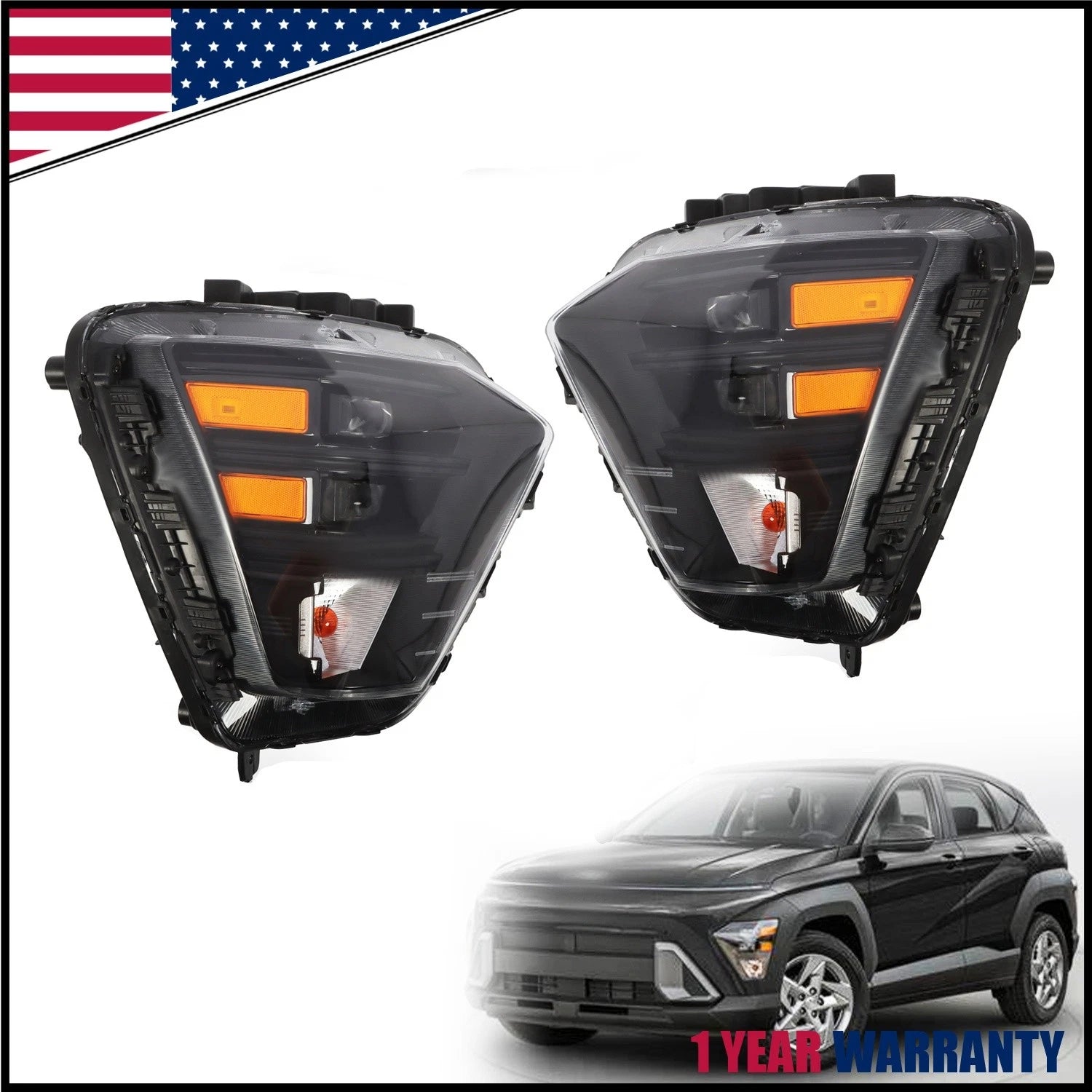 LED Headlight for Hyundai Kona (2024–2025) 92102-BE020 92101-BE020