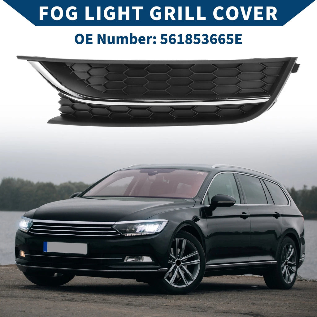 1pc Fog Light Grill for Volkswagen Passat (2012–2015) No. 561853665E