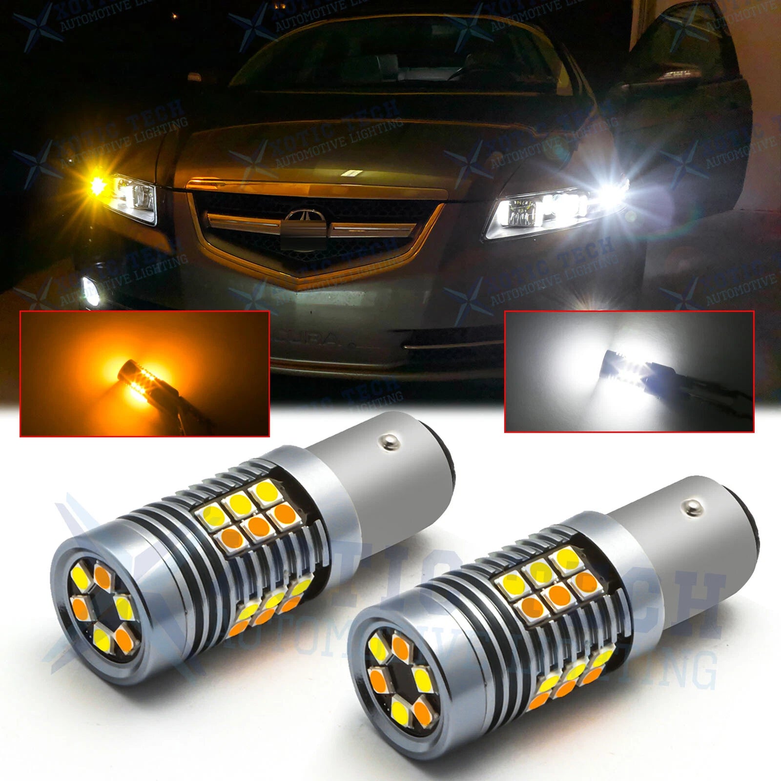 Switchback LED Front Turn Signal Parking DRL Bulbs for Chevrolet (2010–2013)