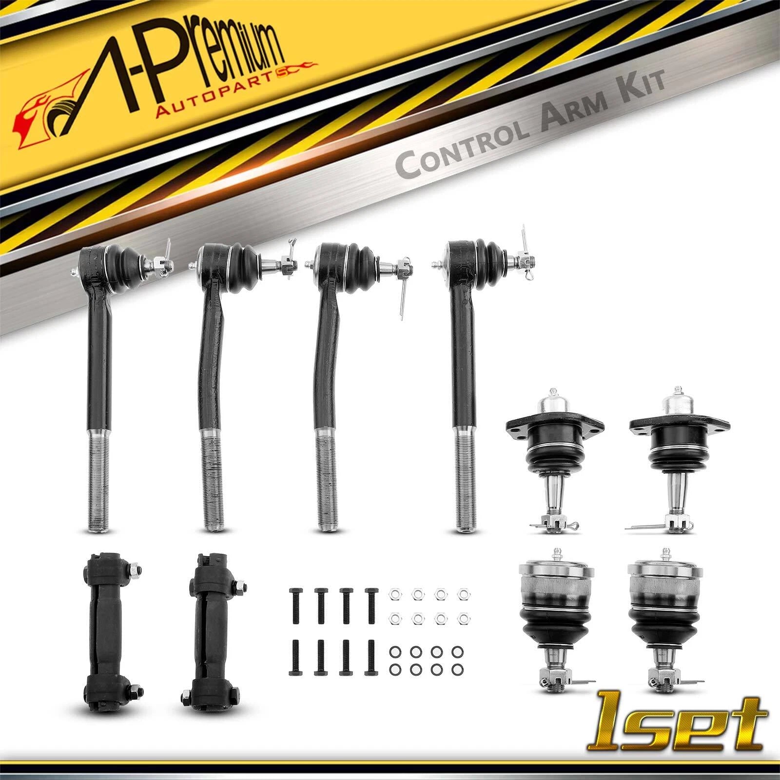 10x Front Inner & Outer Tie Rod Ball Joint for Chevy Impala Caprice (2006–2016)