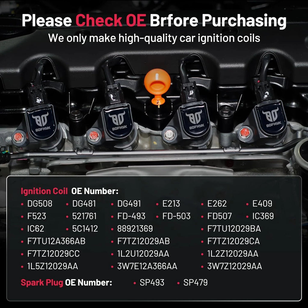 8X Ignition Coil Pack and Iridium Spark Plug for Ford F-150 (1997–2021)