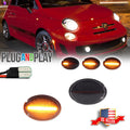 Smoke Sequential Amber LED Side Marker Lights for Fiat 500 (2007–2019)