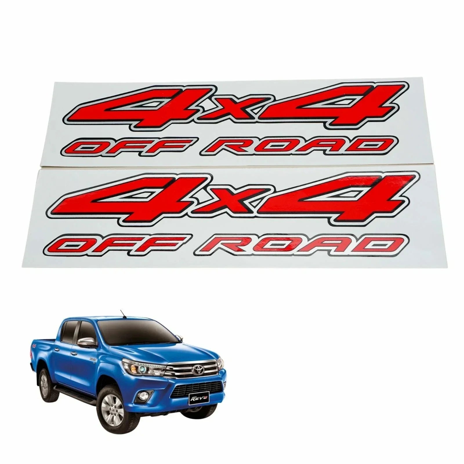 RED "4x4 OFF ROAD" Side Rear Body Diff Lock for Toyota Hilux REVO (2015-24)