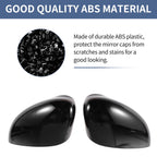 Mirror Cover Cap Set of 2 for Ford Fiesta MK7 (2008–2017) Gloss Black