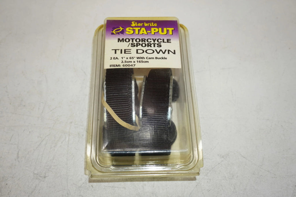Set of 2 Tie Downs for Motorcycle (1" x 65") - Cam Buckle, Part #60047