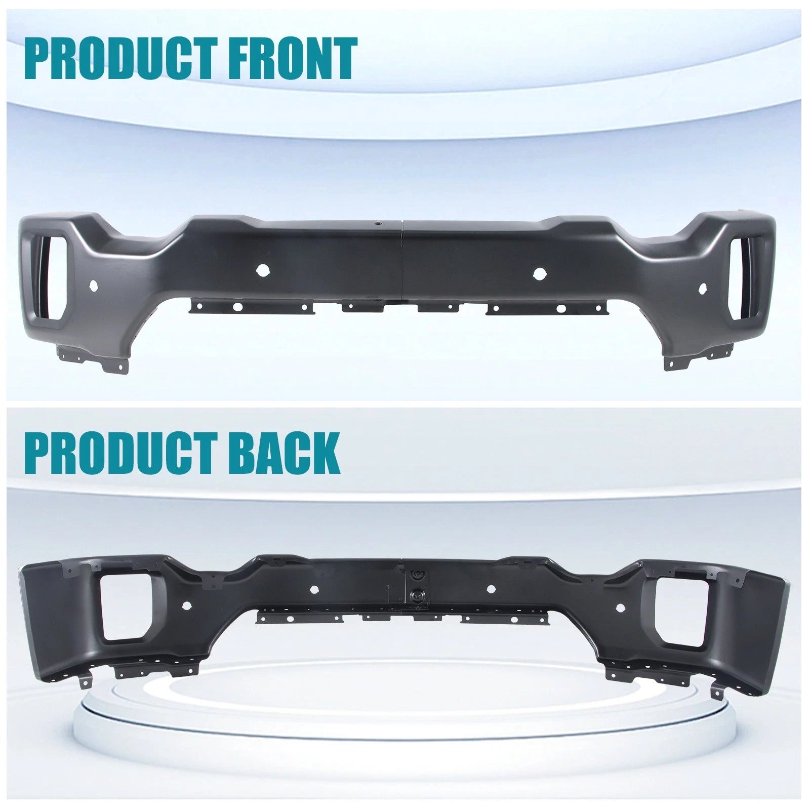 Black Steel Front Bumper for GMC Sierra 2500 HD 3500 HD (2020–2023)