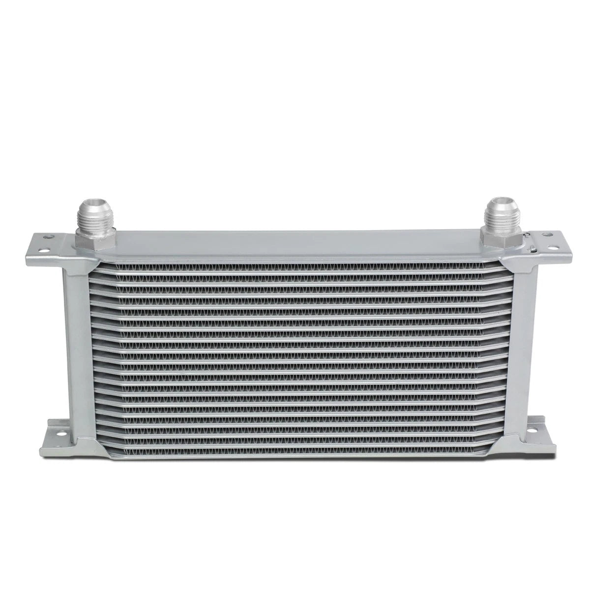 10-AN Oil Cooler for Racing Engine/Transmission (19 Row, Silver Aluminum)