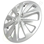 Set of 4 Wheel Hub Caps for Universal Vehicles (16") Black & Silver