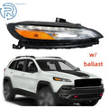 Headlight for Jeep Cherokee (2014–2018) Halogen with LED DRL, Right Side