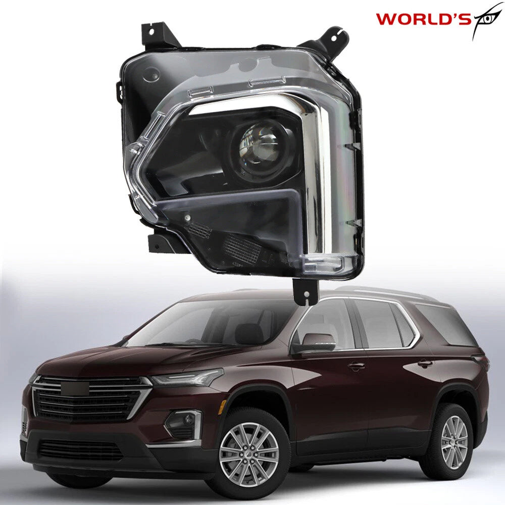 LED Headlight Assembly for Chevy Traverse (2022–2023) Black Driver Side