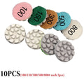 10PCS 25mm Wet Dry Polishing Pads for Granite Concrete Marble