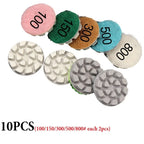 10PCS 25mm Wet Dry Polishing Pads for Granite Concrete Marble