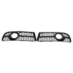 2X Honeycomb Lower Fog Light Grille for Audi A4 B7 S-Line S4 (2005–2008) Gloss Black