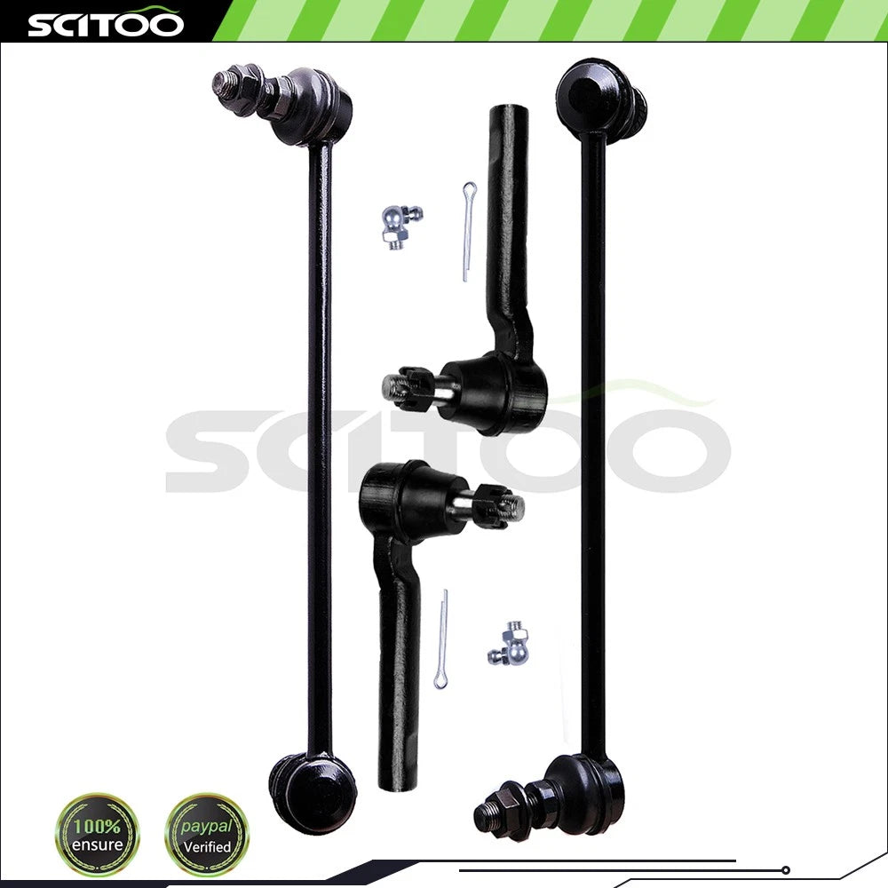 Suspension Kit Set of 2 Front Tie Rod End Sway Bar End Link for Nissan Quest (2004–2009)
