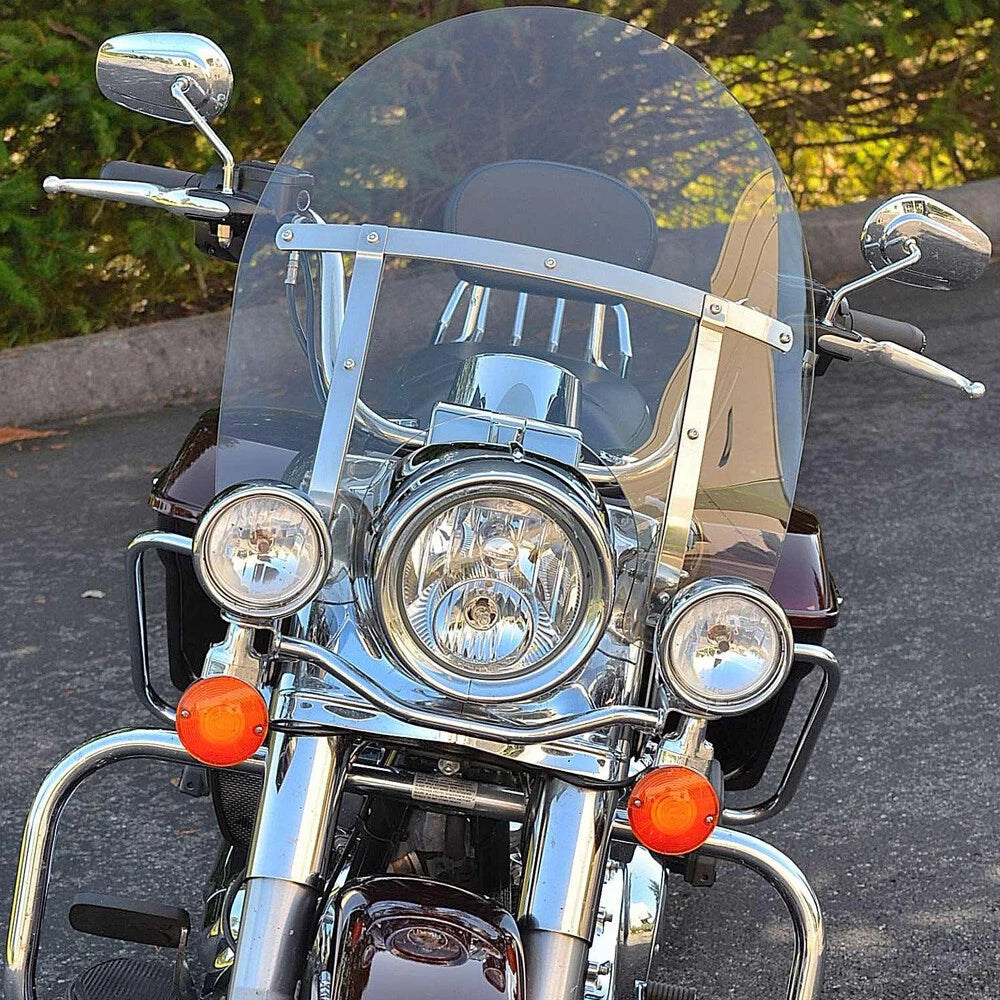 28" Windshield Windscreen with Bracket for Harley Touring Road King (1994–2024)