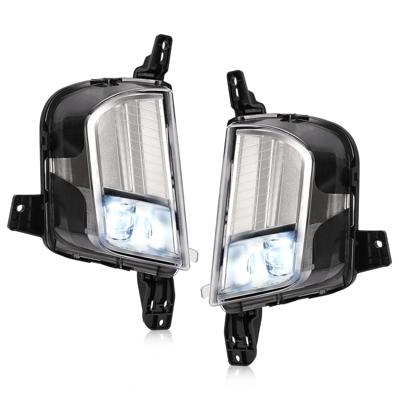 2X Clear LED Front Bumper Fog Lights for Ford Edge (2019-2024)