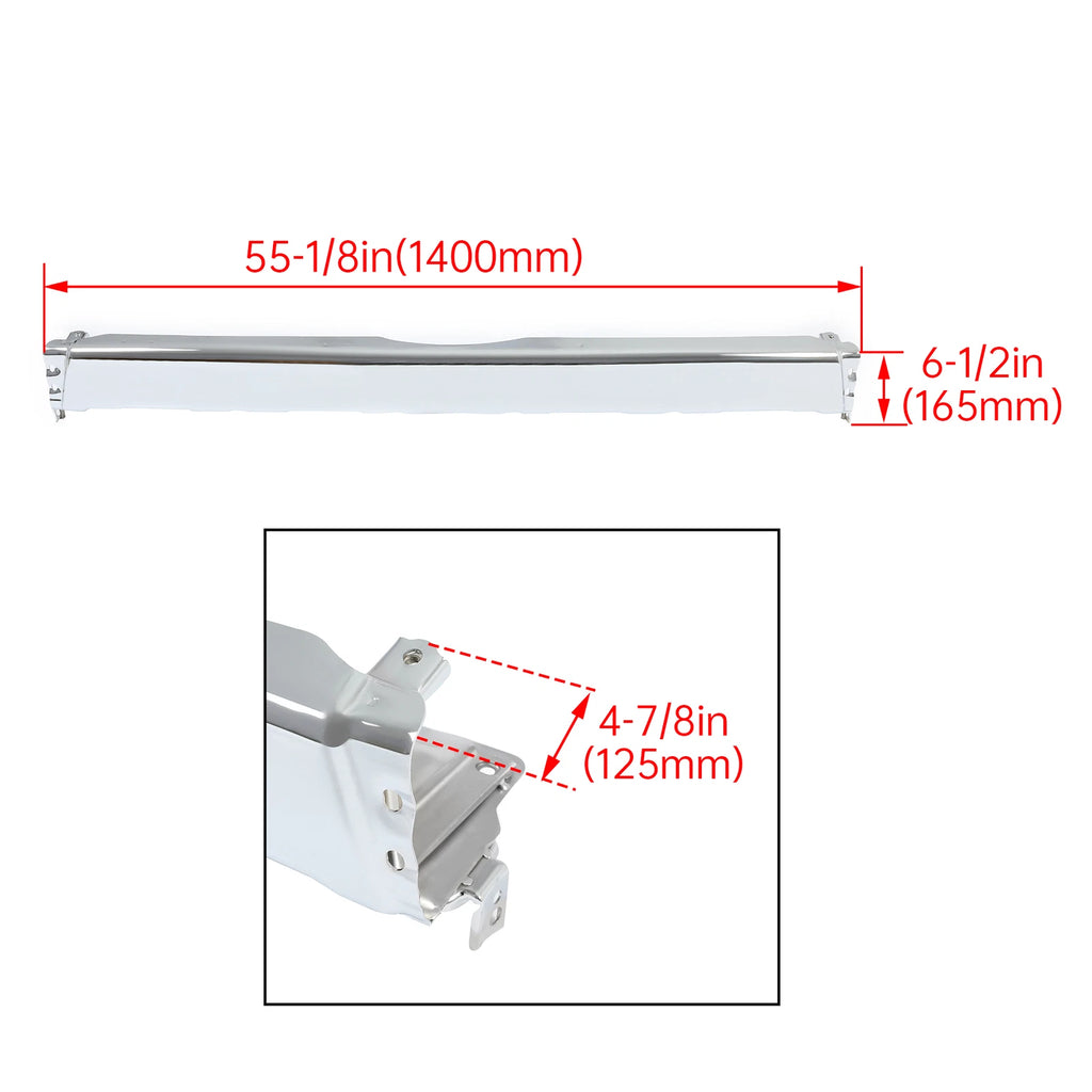 Step Bumper with Ends for Toyota 4Runner (1996–2002) Chrome Steel
