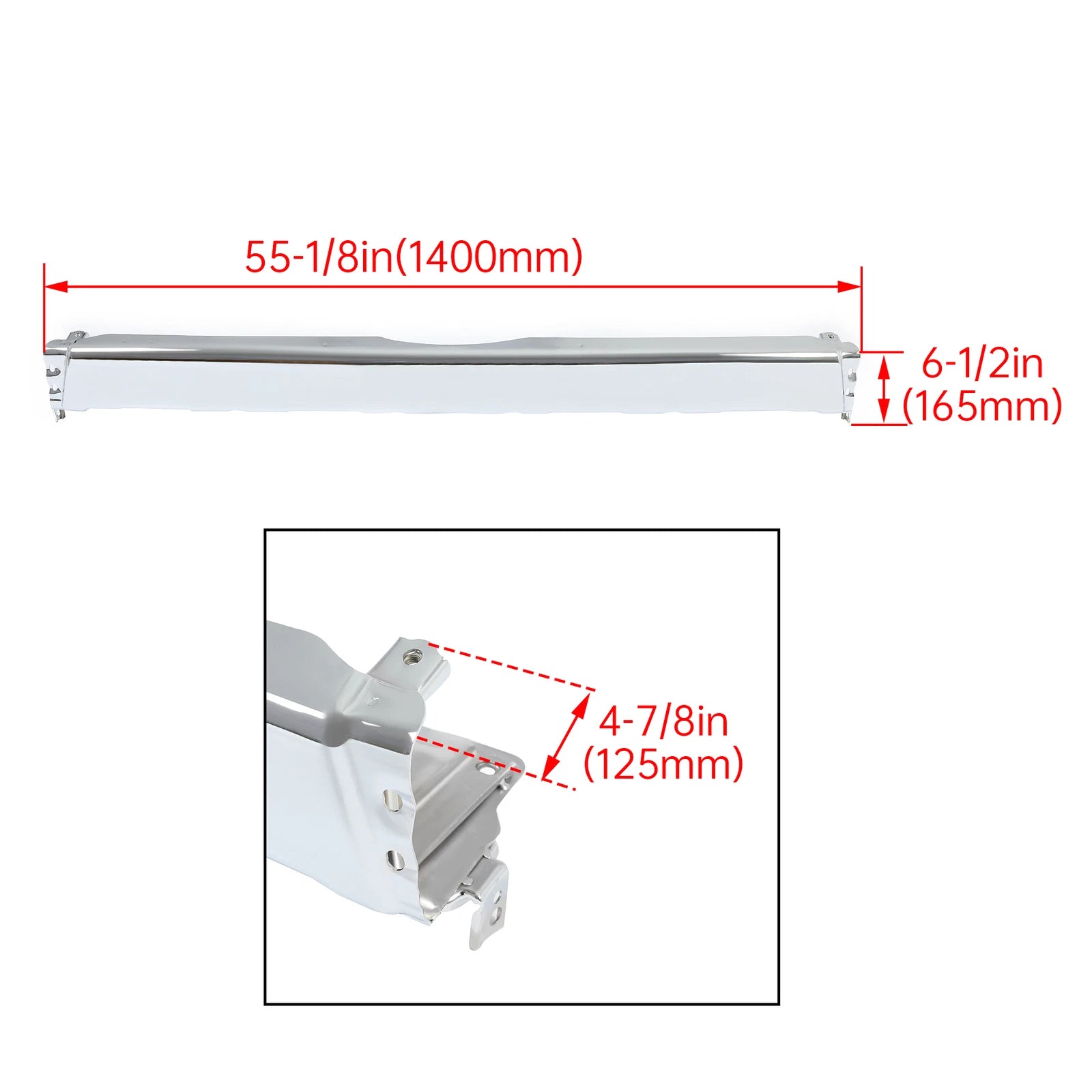 Step Bumper with Ends for Toyota 4Runner (1996–2002) Chrome Steel